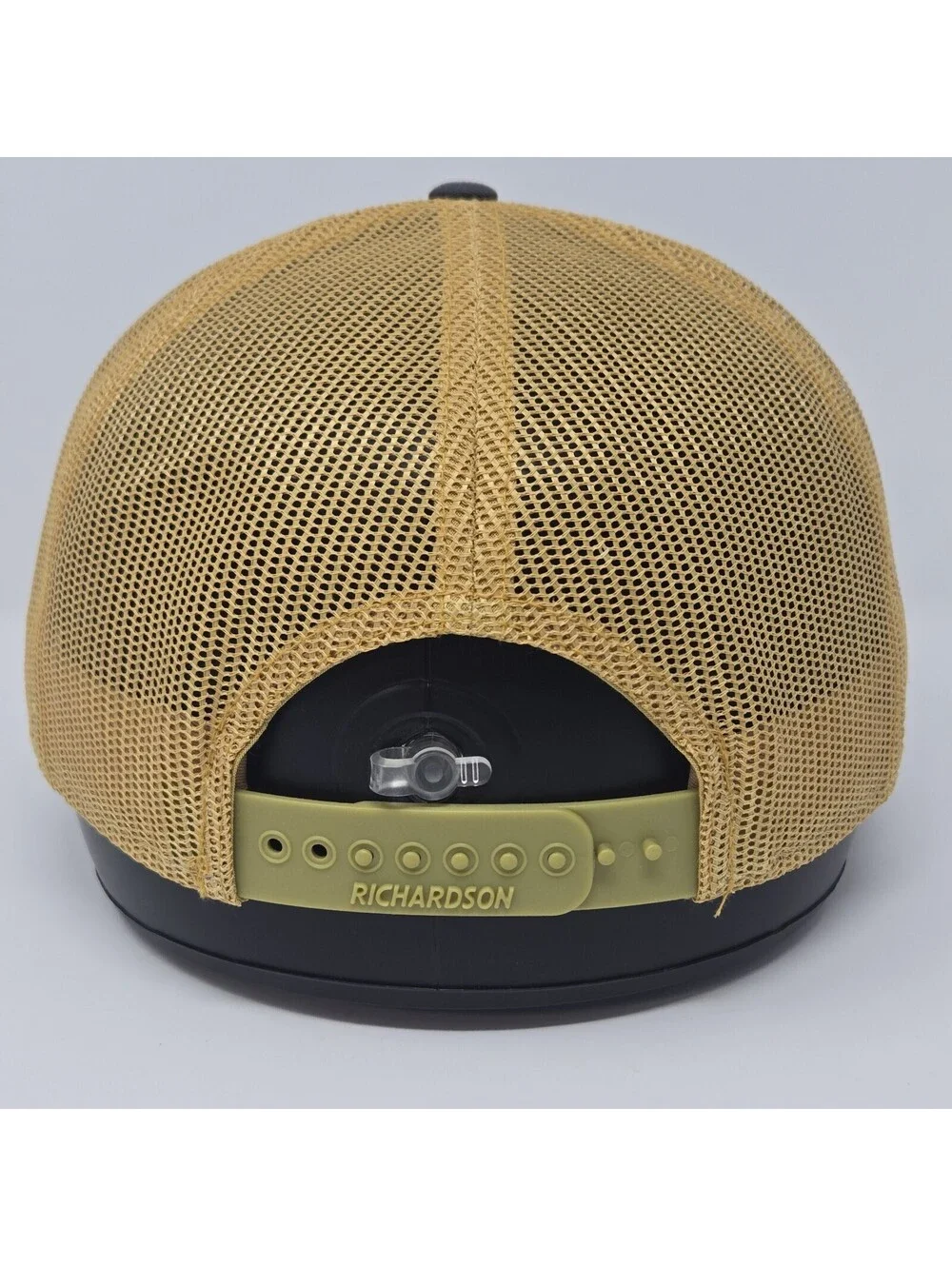 Richardson 168 Trucker Hat Cap Gray Mustard Mesh Adjustable Snapback Blank